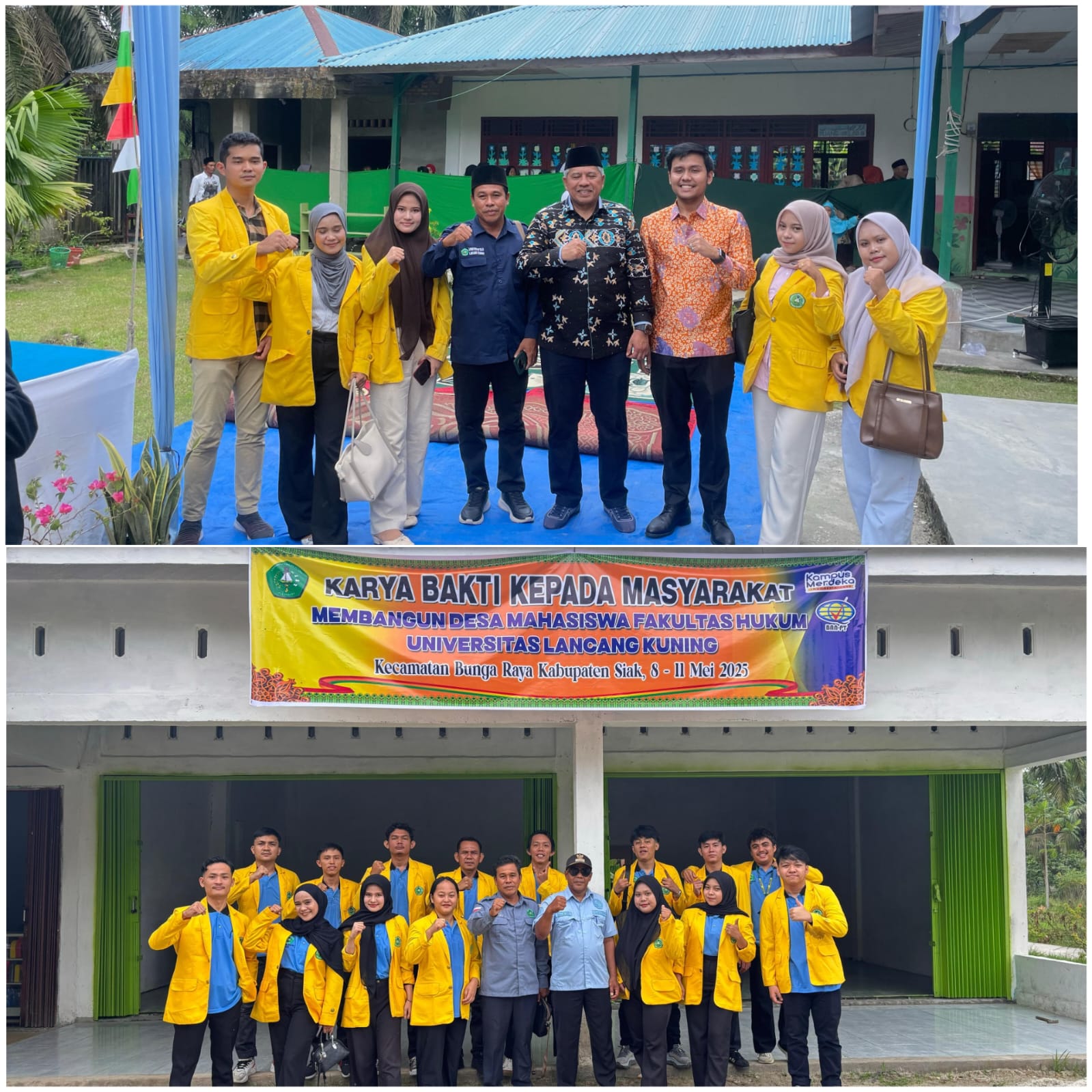 Bupati Siak Sambangi Karya Bhakti Mahasiswa Fakultas Hukum Unilak.