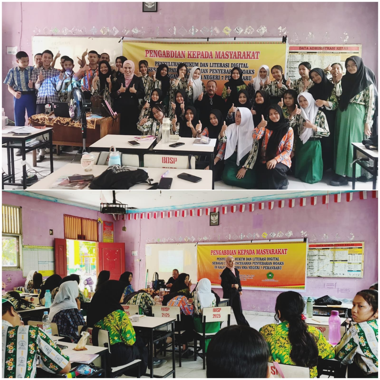 Tim Dosen FH UNILAK Melaksanakan Pengabdian Kepada Masyarakat tentang Penyuluhan Hukum Dan Literasi Digital Sebagai Upaya Pencegahan Penyebaran Hoaks Di Kalangan Siswa SMA Negeri 7 Pekanbaru