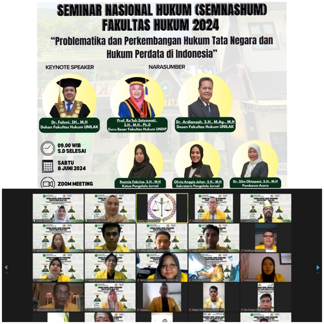 Tingkatkan Kualitas Artikel Ilmiah Mahasiswa, FH Unilak Selenggarakan Seminar Nasional Hukum (Semnashum) Tahun 2024