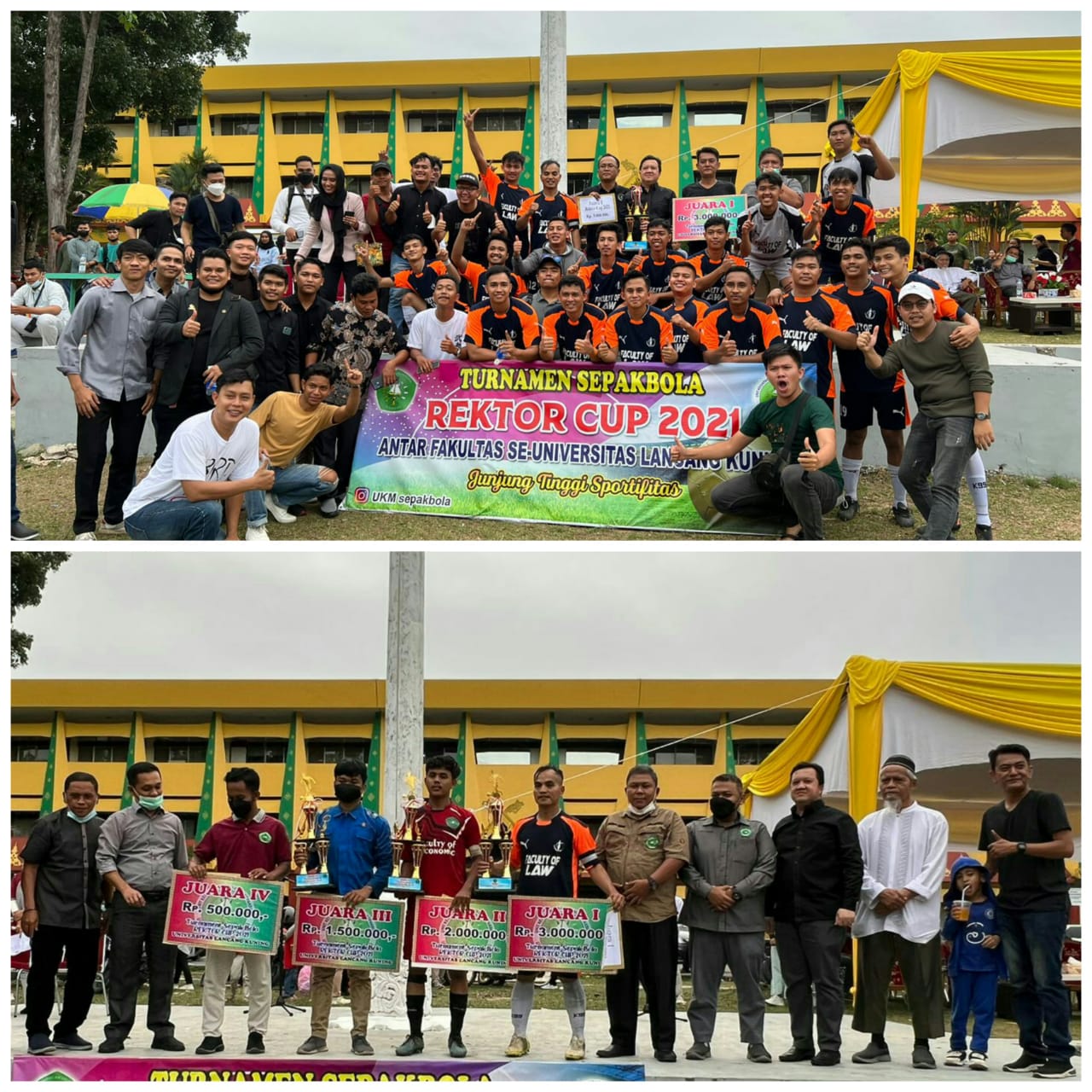 Tim Sepak Bola FH Unilak Berhasil Menjuarai Rektor Cup 2021