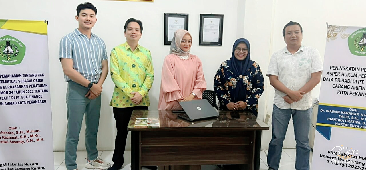 Tim Pengabdian Kepada Masyarakat Dosen FH Berikan Penyuluhan Hukum Tentang Kekayaan Intelektual Sebagai Objek Jaminan Fidusia Di PT. BCA Finance Cabang Arifin Ahmad 