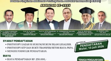Telah dibuka pendaftaran Pendidikan Khusus Profesi Advokat (PKPA) Fakultas Hukum UNILAK Kerjasama dengan Perhimpunan Advokat Indonesia (PERADI) Angkatan ke-35, ayoo segera daftarr??
