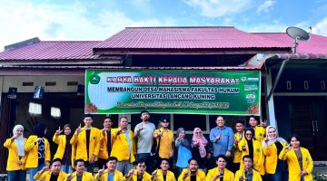 Ketua Pelaksana KBM FH UNILAK Dr. Indra Afrita Lakukan Monitoring ke Posko Kelompok 3 di Kec. Mempura