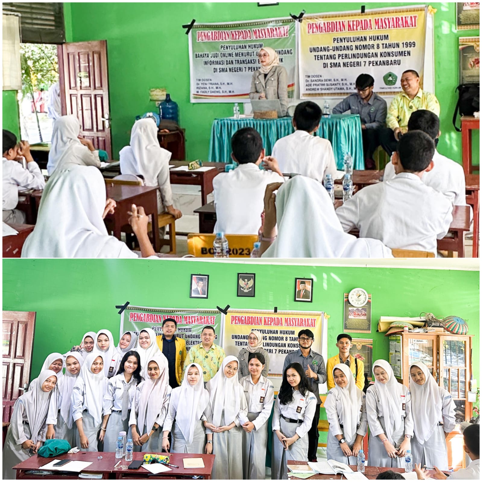 DOSEN FAKULTAS HUKUM UNILAK BERI PENYULUHAN HUKUM DI SMA NEGERI 7 PEKANBARU