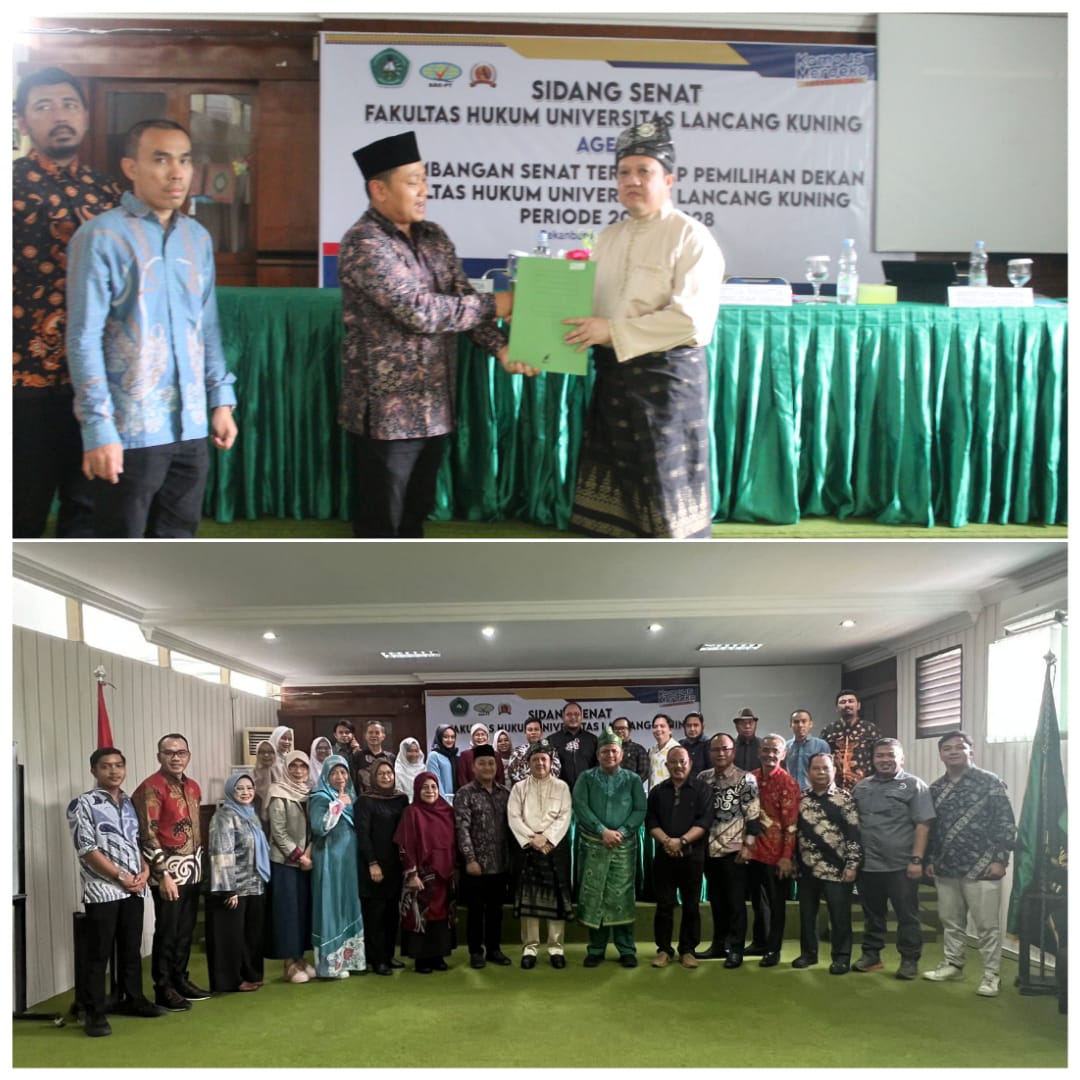 Tahniah, Dr. Fahmi, S.H.,M.H., Terpilih Kembali Sebagai Dekan FH Unilak Periode 2024-2028 dengan Visi FH Unilak Unggul