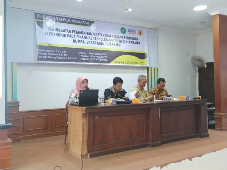 Kegiatan Pengabdian Kepada Masyarakat Tim Dosen FH Di Kecamatan Rumbai Barat Kota Pekanbaru