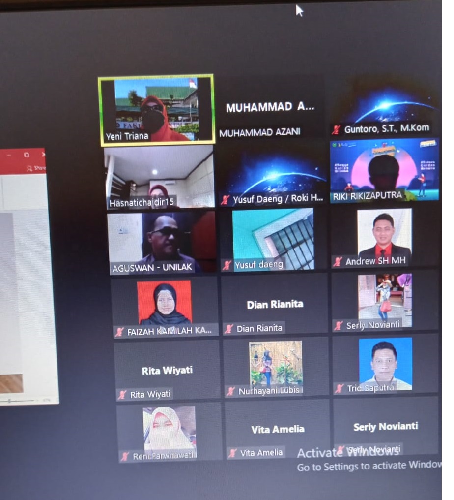 Tim Peneliti FH Unilak Mengikuti Seminar Hasil Penelitian Tahun 2021