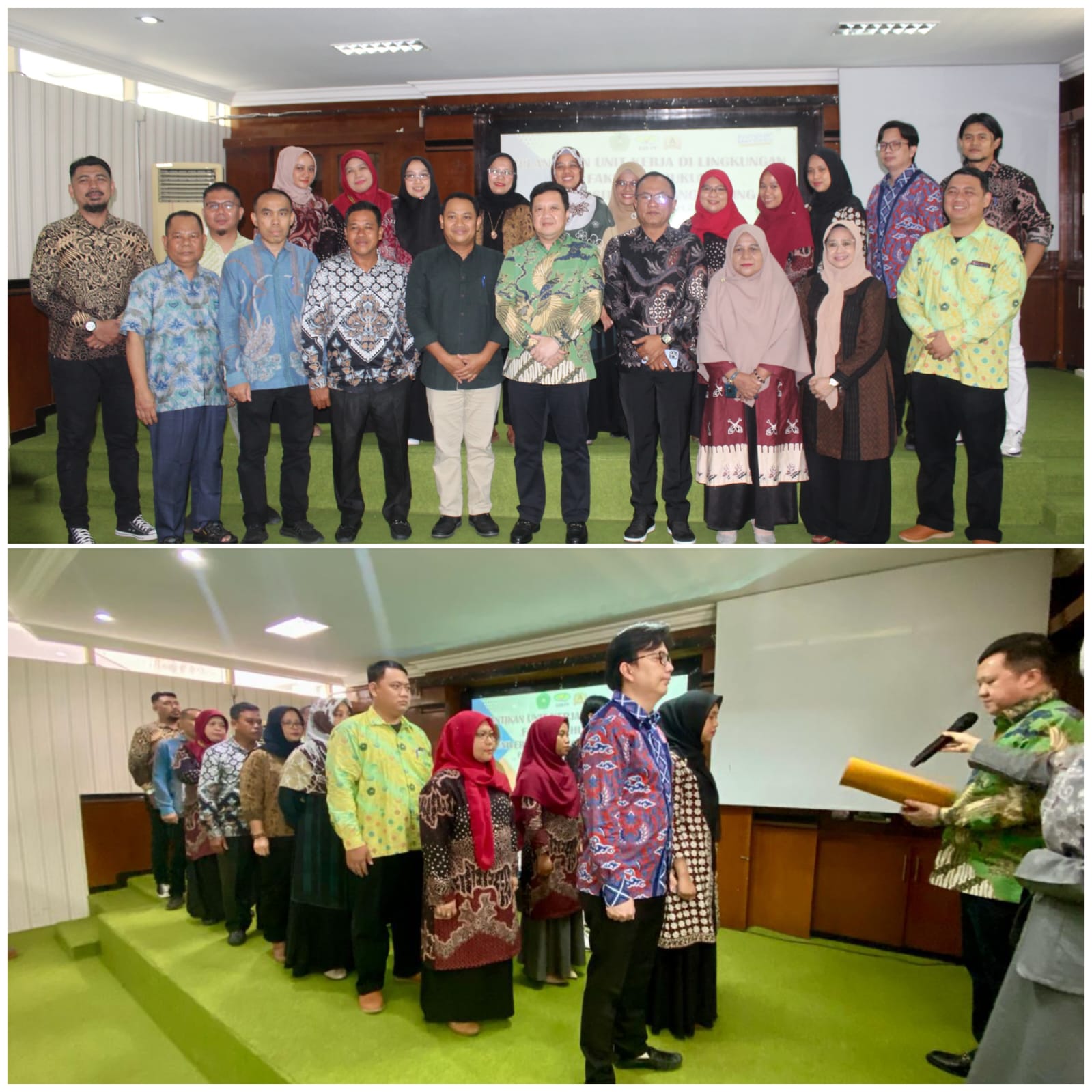 Tingkatkan Kualitas Tata Kelola Organisasi Unit, Dekan FH Unilak Lantik Ketua, Sekretaris Unit Kerja Dan Departemen Di Lingkungan FH Unilak