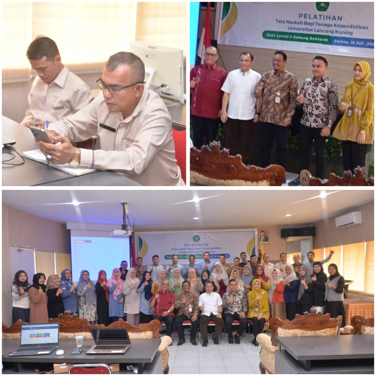Tingkatkan Profesionalisme Pengelolaan Naskah, Andi Sasrawan Dan Sondri Andi Ikuti Pelatihan Tata Naskah Bagi Tendik Universitas Lancang Kuning