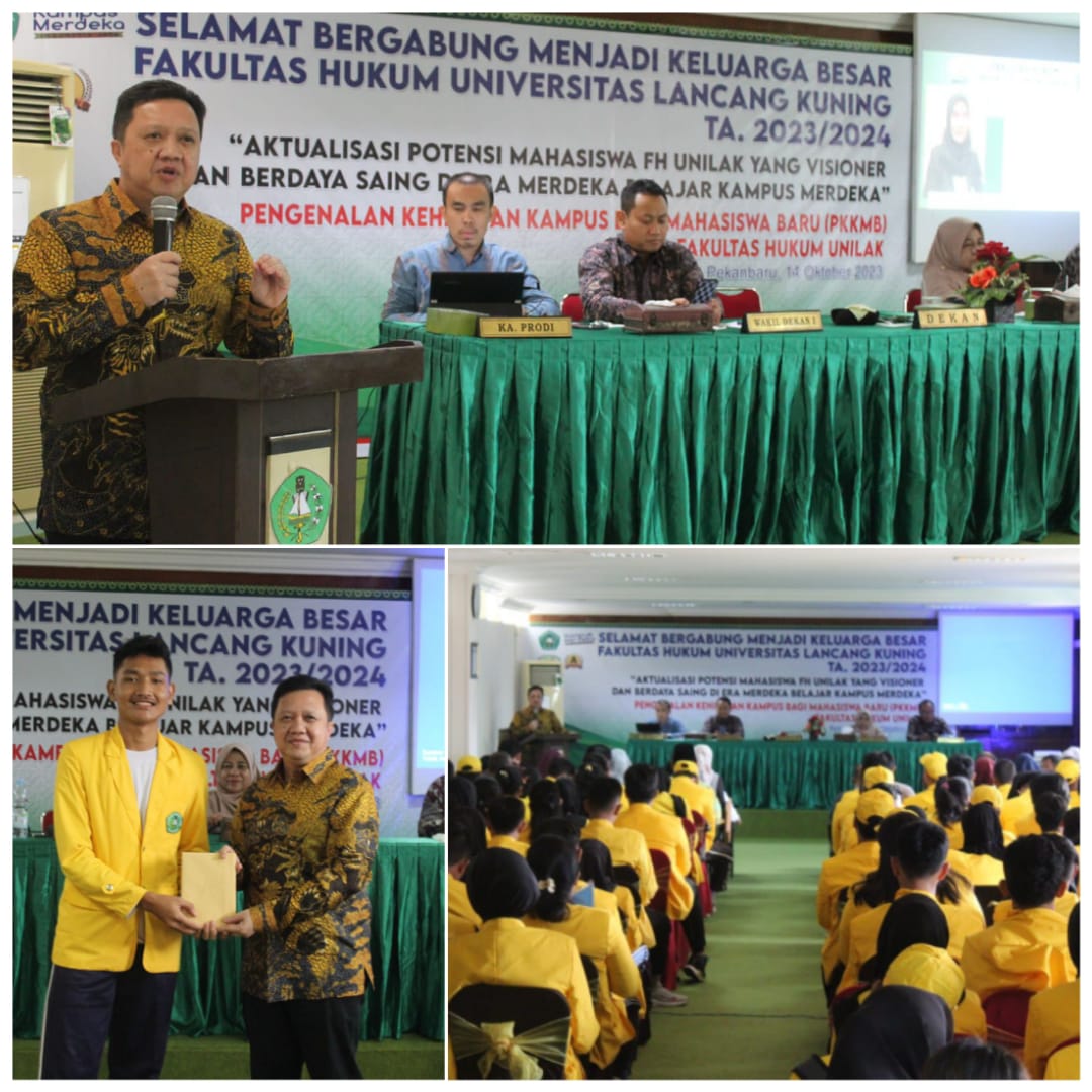 Aktualisasikan Potensi Mahasiswa Baru Yang Visioner dan Berdaya Saing, FH Unilak Laksanakan Pengenalan Kehidupan Kampus Bagi Mahasiswa Baru (PKKMB)