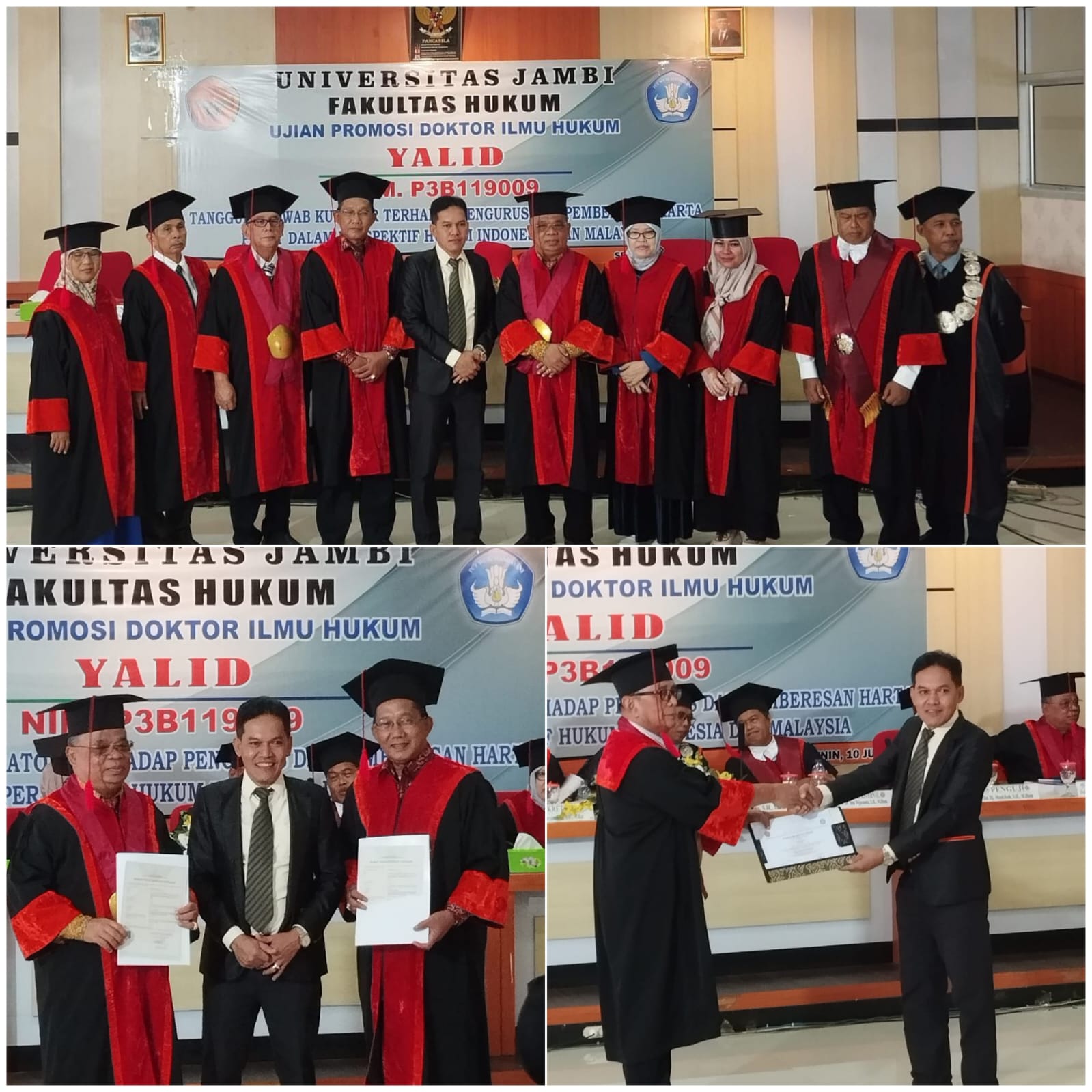 Temukan Novelty Terkait Tanggung Jawab Kurator Indonesia dan Malysia, Yalid SH MH Berhasil Pertahankan Disertasi Doktor Di Universitas Jambi (Unja)