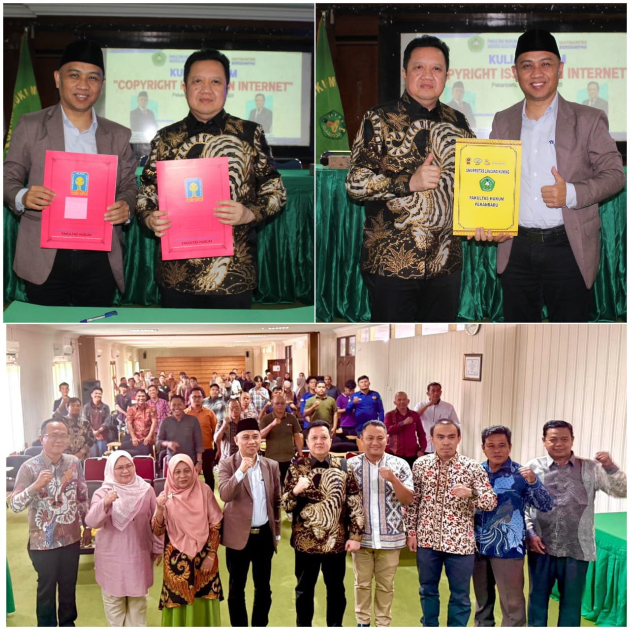 Kuliah Umum Copyright Issues on Internet dan Penandatanganan Implementation Agreement (IA) antara FH Unilak dan FH UII Yogyakarta
